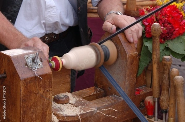 Fototapeta tour à bois