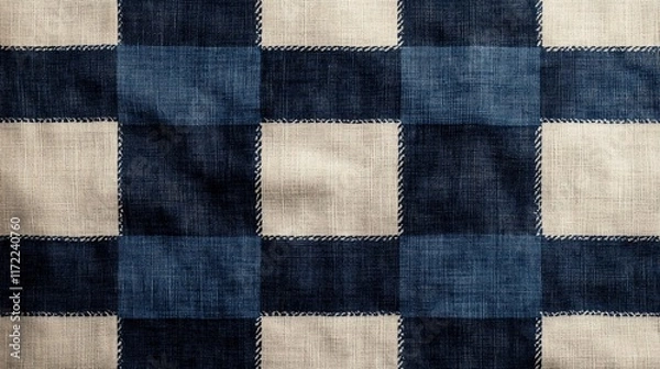 Fototapeta Natural textured linen fabric background for minimalist and rustic designs