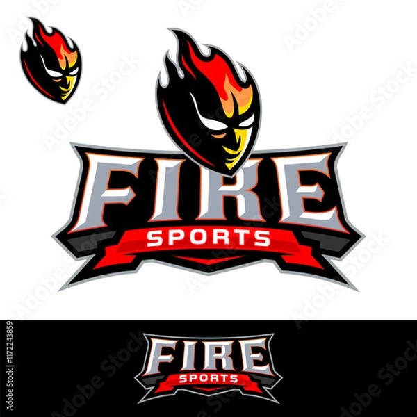 Obraz Fire Mascot Sport Illustration Stock Vector