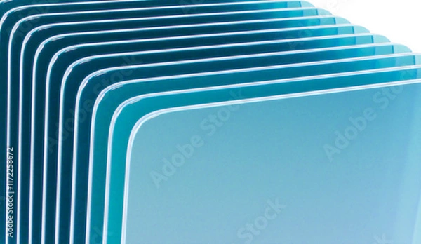 Fototapeta inspiring 3d render of abstract iridescent glass background made with 3d software