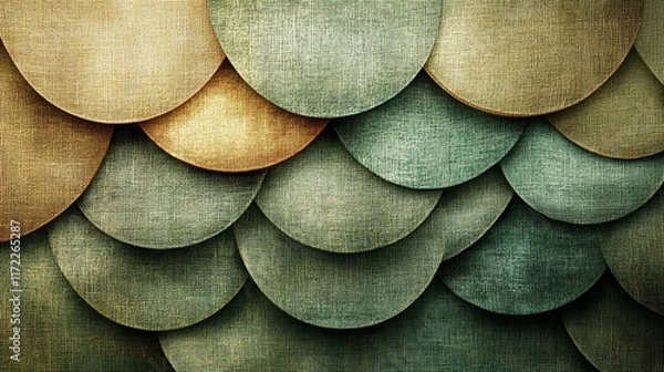 Fototapeta Close-up of linen fabric with detailed weave pattern, suitable for natural product backgrounds or textile-themed designs, book illustration style