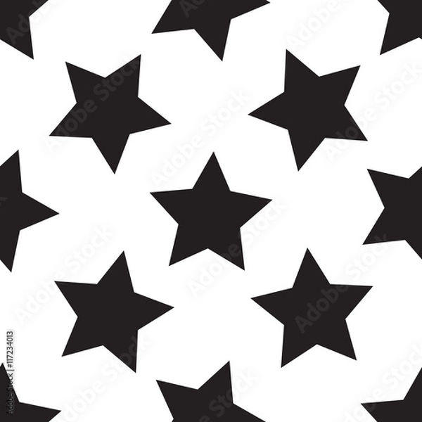 Fototapeta Black stars. Seamless pattern