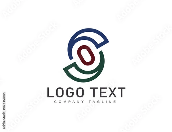 Obraz Letter s shape design abstract business logo icon design Company logotype branding emblem idea