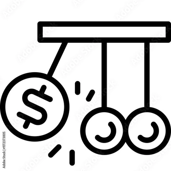 Obraz impact line icon