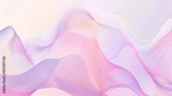 Fototapeta Light purple pink lilac abstract background with lines and a charming color gradient, presenting a visually appealing look for various decorative or creative purposes. The soft hues blend harmoniously