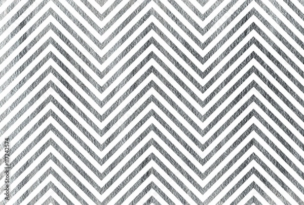 Obraz Silver stripes background, chevron.