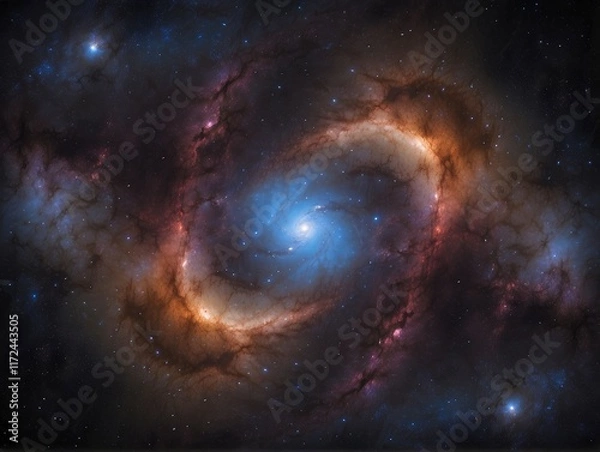 Obraz space background with stars