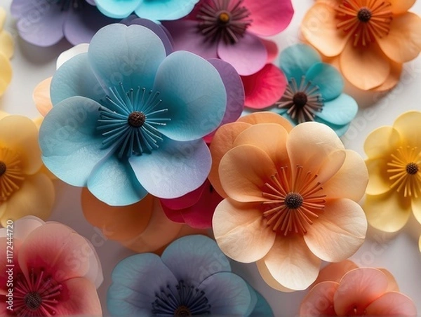 Obraz colorful flowers background