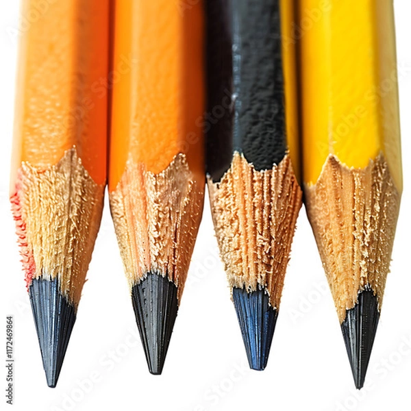 Obraz pencils on a white background