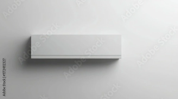 Fototapeta A modern single light switch with a sleek, minimalist design on a plain white background, with soft lighting emphasizing its clean lines.