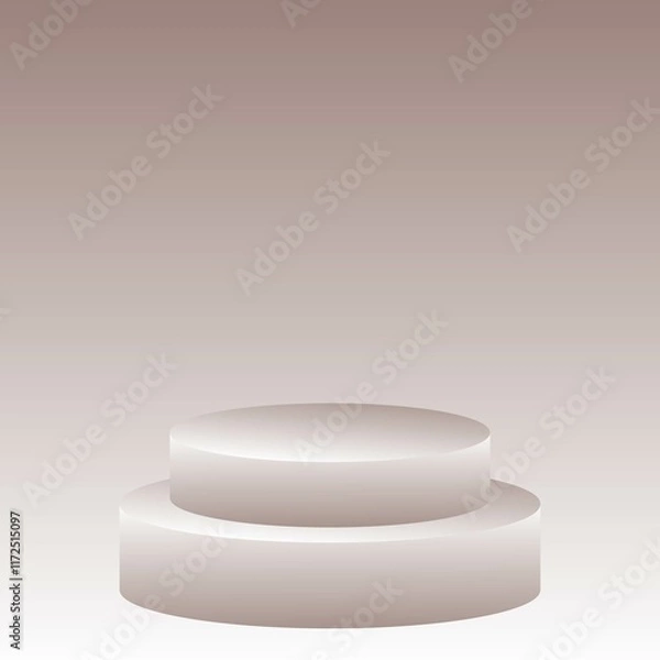 Obraz 3d Brown Podium with Gradient Background