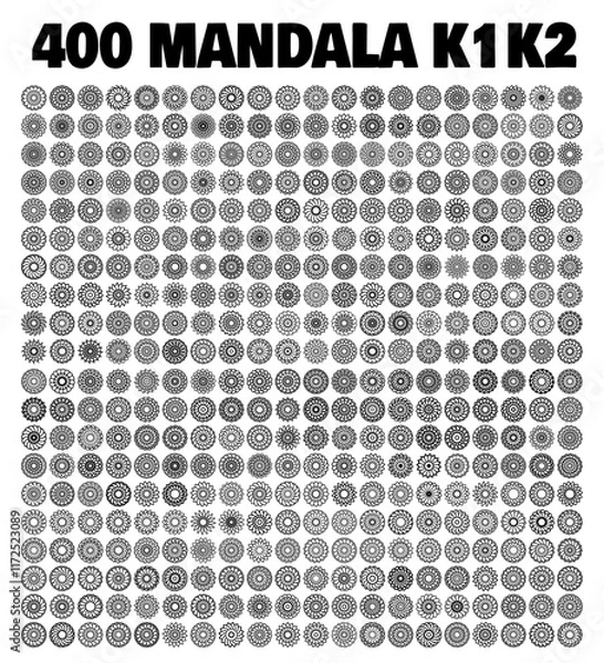 Obraz various mandala collections - 400 set yoga pattern