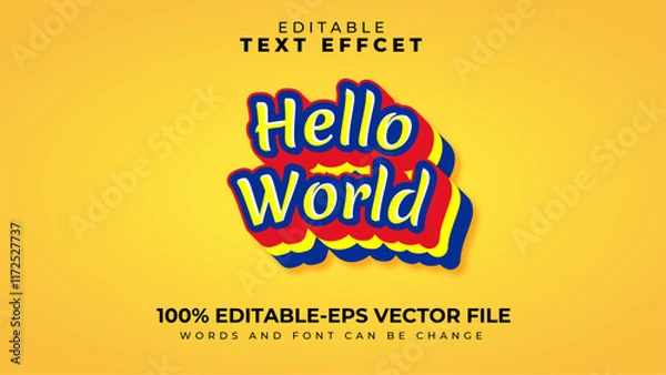 Fototapeta Colorfull Hello World Text Effect