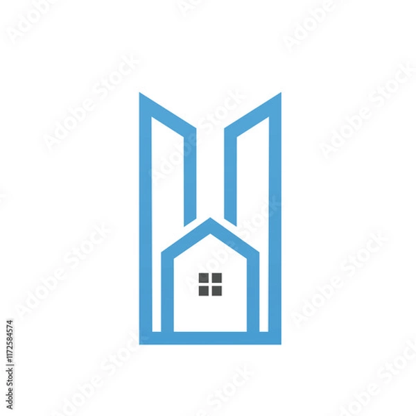 Obraz Vector Blue Realty Letter B D Logo