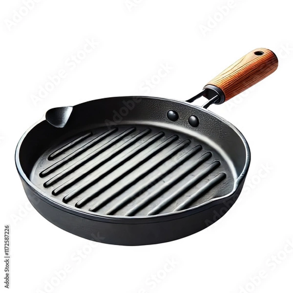 Obraz Grill Pan isolated on transparent background
