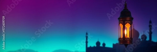 Obraz Ramadan Lantern decoration panorama  background