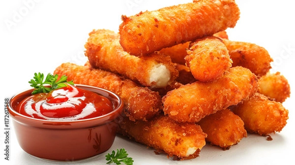Fototapeta mozzarella cheese sticks