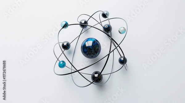 Fototapeta Model of a hydrogen atom
