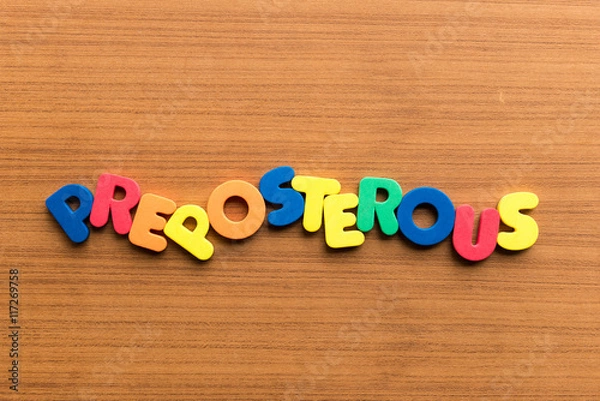 Obraz preposterous colorful word