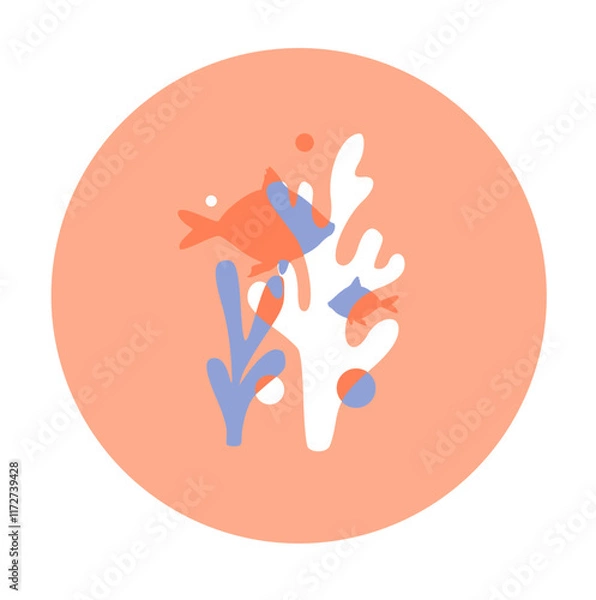 Obraz Abstract modern posters in Matisse style. Contemporary print with nature-inspired, irregular cutouts shapes. Retro wall decor paintings with floral