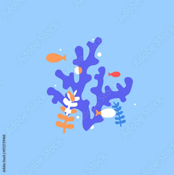 Obraz Abstract modern posters in Matisse style. Contemporary print with nature-inspired, irregular cutouts shapes. Retro wall decor paintings with floral