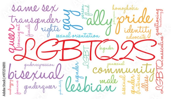 Fototapeta LGBTQ2S Word Cloud