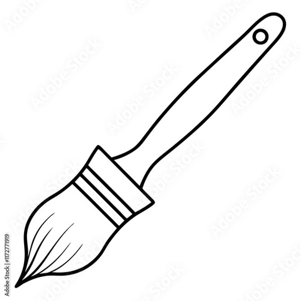 Fototapeta Minimalist Paintbrush Line Art Vector