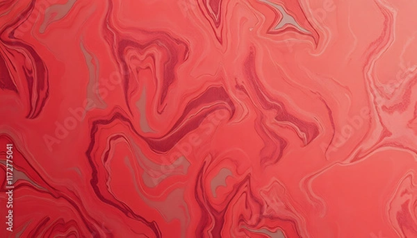 Fototapeta Abstract red and pink marble texture background. Fluid art, liquid paint, modern design, abstract background