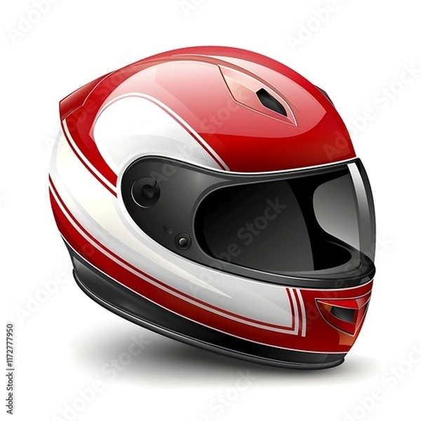 Obraz motorcycle helmet icon white background vector