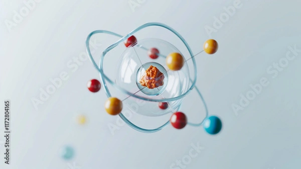 Obraz Visual representation of a helium atom