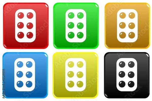 Obraz Web button - pills