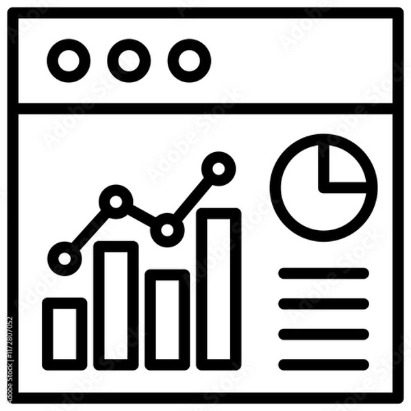 Fototapeta strategy icon line