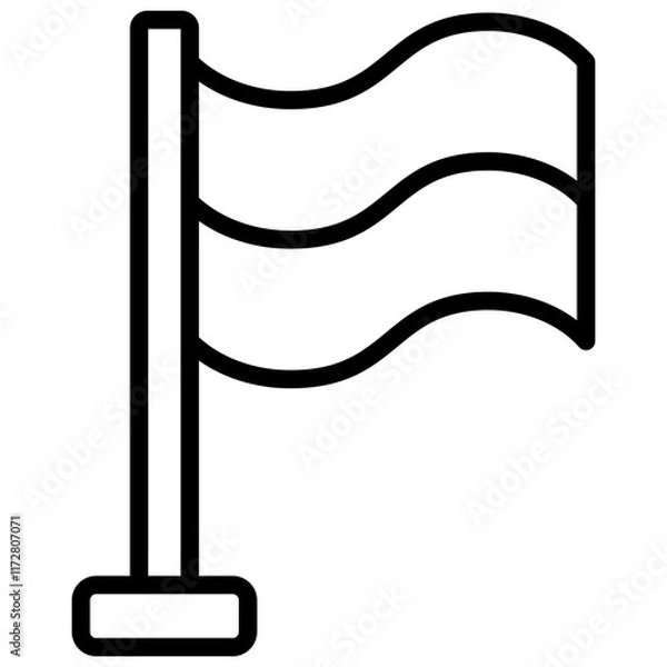 Fototapeta flag icon line