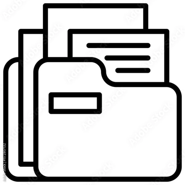 Fototapeta folder icon line