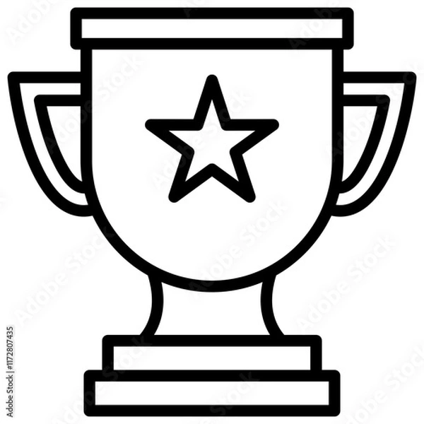 Fototapeta trophy icon line