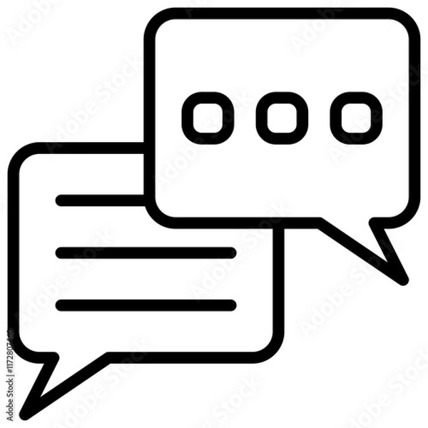 Fototapeta chat icon line