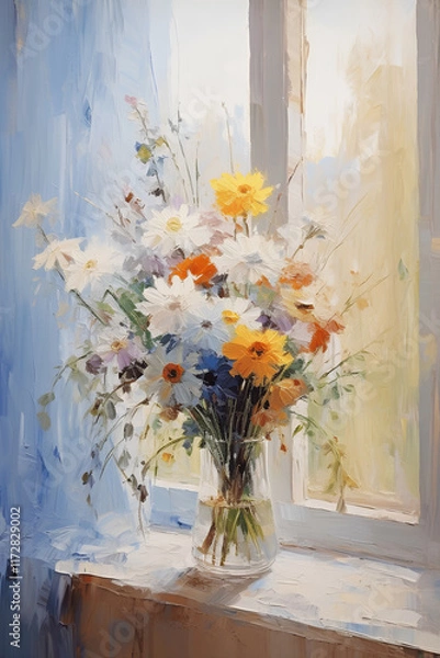 Obraz flowers in vase watercolor