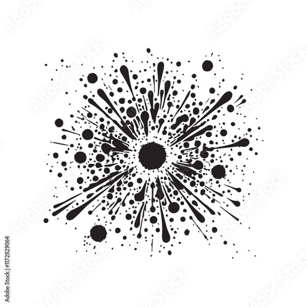 Fototapeta abstract colorfull ink splash vector 