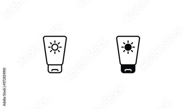 Obraz Sun Block icons set vector stock illustration