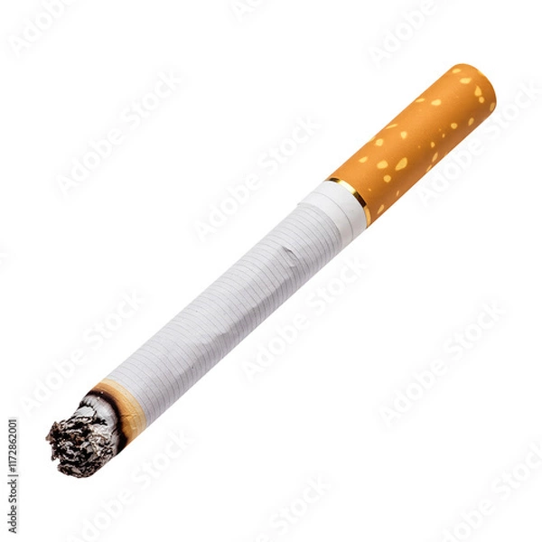 Fototapeta cigarette isolated on transparent white background, clipping path