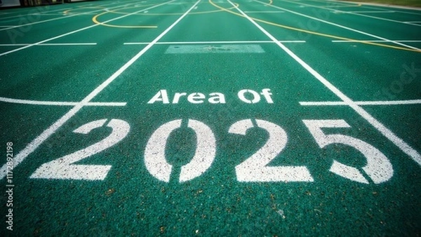 Fototapeta Exploring the Area of 2025, Journey of Growth, Innovation, and Community Engagement Towards a Bright Future Ahead