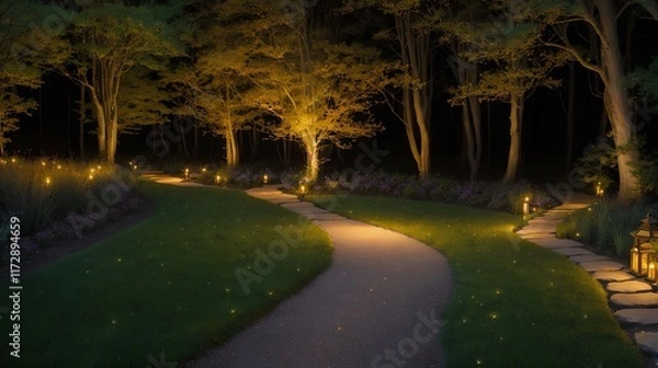 Obraz ロウソクのともる夜道 3