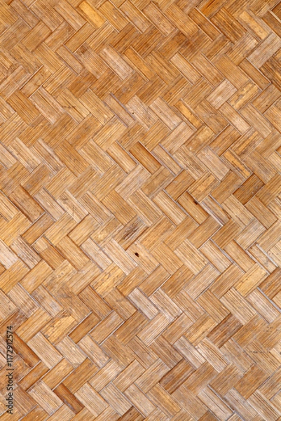 Fototapeta Bamboo weave mat texture background