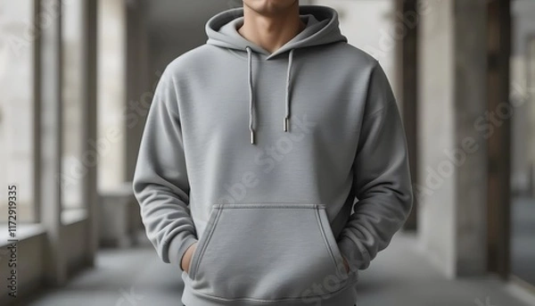 Obraz Mockup person in a hoodi