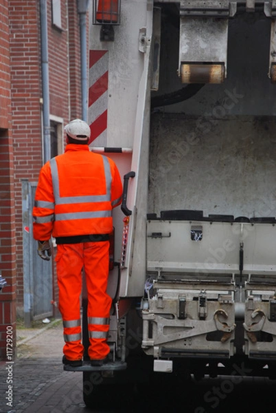 Fototapeta Müllwerker bei der Arbeit