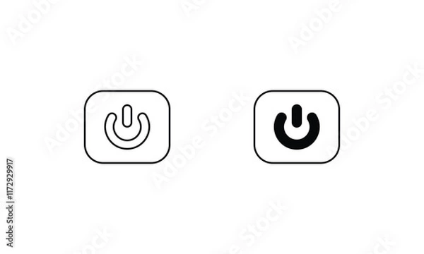 Obraz Reset Button icon. Computer hardware icon design. vector graphic