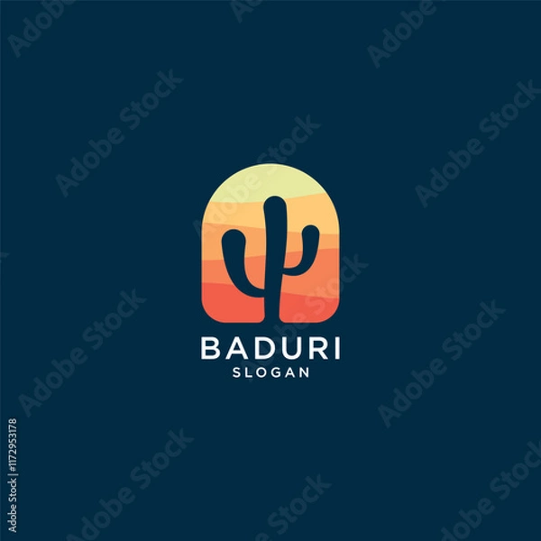 Obraz 
Hand drawn cactus logo