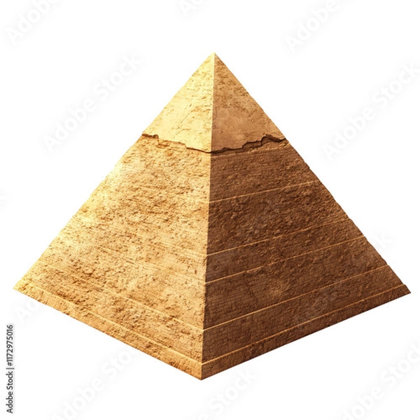 Fototapeta a giza pyramid model isolated on a white background