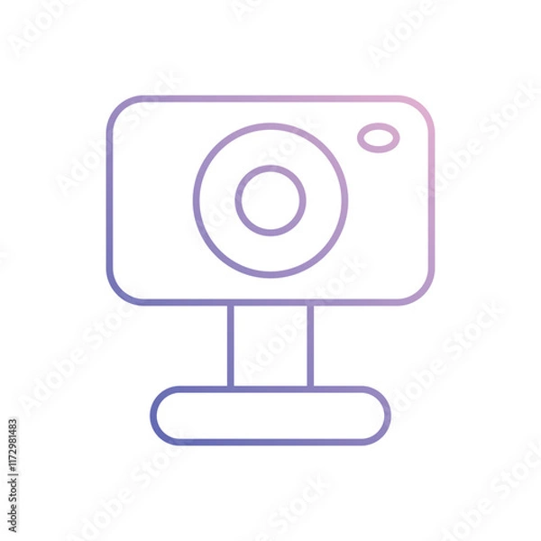 Fototapeta Webcam icon. Computer hardware icon design. vector graphic