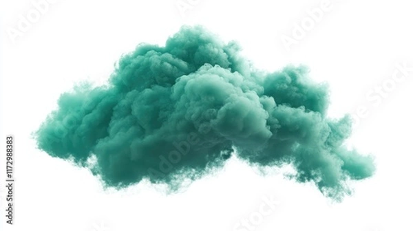 Obraz green cloud isolated on white background